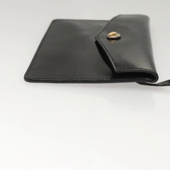 Salvatore Ferragamo Hand Bag Enamel Black Auth - Picture 8 of 16